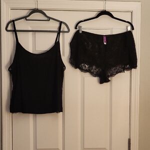 Adore Me Black Lace Pajama Set